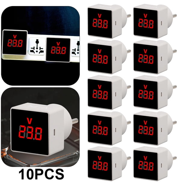 Medidores voltaje digital EU Plug AC 50-380V Volt Gauge para medir voltaje