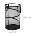 thumbnail image 3 of 1 Pc 20L Folding Laundry Basket Portable Hamper Basket for Bathroom 21.65"x13.39" Black, 3 of 6
