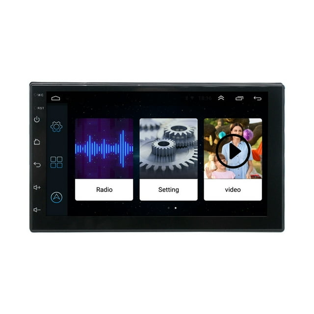 Rbaofujie Radio Stéréo Android pour Voiture à Double Din avec Bluetooth GPS Écran Tactile HD de 7 Pouces dans l'Unité de Tête du Tableau de Bord Récepteur Radio FM Prend en Charge WiFi USB Android IOS Lien Miroir