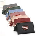 thumbnail image 3 of Pu Leather Credit Card Holder Clutch Wallets for Women Cute Heart Girl Wallet (Pink), 3 of 5