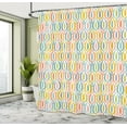 thumbnail image 4 of Ambesonne Waterdrop Shower Curtain, Rainbow Blob Theme Art, 69"Wx70"L, Cadet Blue and Off White, 4 of 4