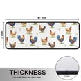 thumbnail image 5 of Rooster and Grass White Pattern Anti Fatigue Kitchen Rugs Set Of 2, Non Slip Washable Decorative Floor Mats for Sink Laundry and Home Use, 17"x47", 5 of 5