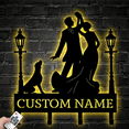 thumbnail image 2 of Glowneon Couple Dance Key Hooks, Custom Family Name Wall Hook, 2 of 4