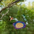 thumbnail image 4 of Outdoor Hanging Bird Feeder, Bird Feeder Hanging for Garden Yard Outside Hanging Bird Feeder Tray - Metal Mesh Platform Feeders For Birds Garden Decoration for Backyard Clearance, 4 of 6
