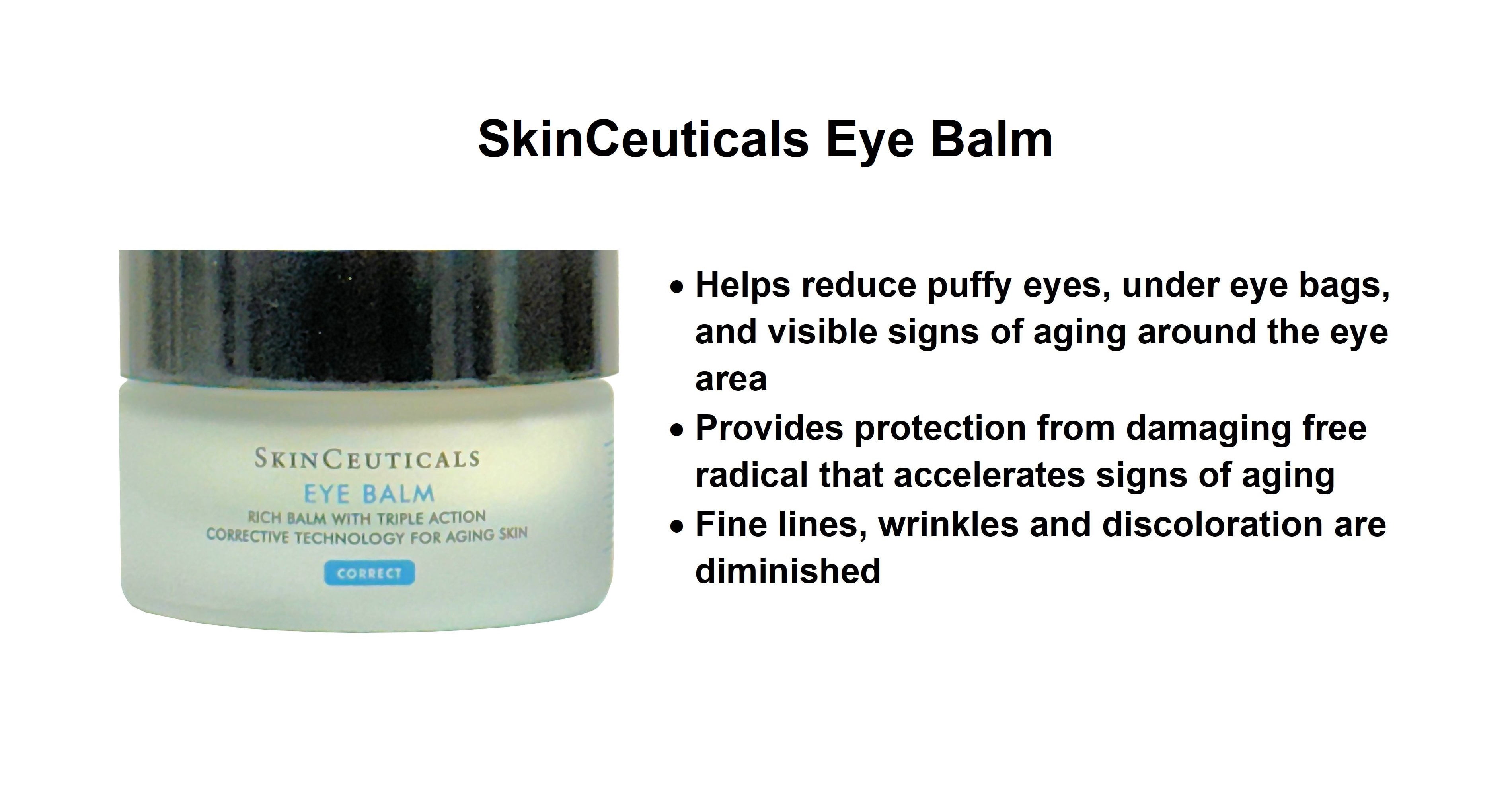 Skinceuticals Eye Balm Rehabilitative Emollient For Aging Skin 0.5 fl oz (15ml)