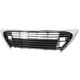 thumbnail image 3 of Bumper Grille Compatible With 2016-2018 Lexus ES300h ES350 Front Black Shell w/ Gray Insert, 3 of 3
