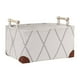 thumbnail image 2 of Cesta de almacenamiento plegable cuadrada para ropa sucia de lona con asa de madera 38x28x21cm, 2 of 9
