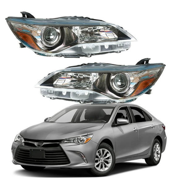 munirater Replacement for 2015 2016 2017 Toyota Camry Projector Headlight Assembly Pair Left Right Side (Passenger Driver Side)