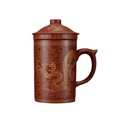thumbnail image 1 of Naiovety Taza de té de arcilla púrpura con tapa, exquisitos recipientes para bebidas, hogar, oficina, redondo, Vintage, estilo chino, taza para beber, Cocina y Comedor Rojo Naiovety HA081011-02, 1 of 6