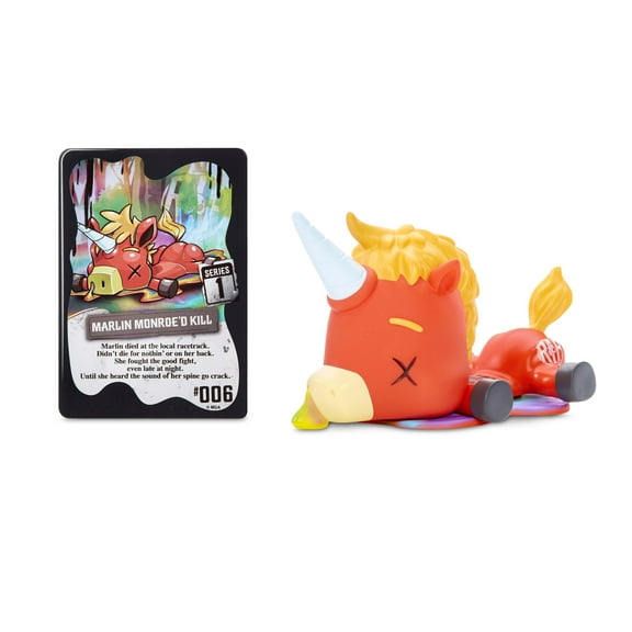 R.I.P. Rainbows in Pieces Gnarly, Messed Up Unicorn Character Marlin Monroe'd Kill