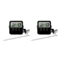 thumbnail image 1 of Inteprter Termómetro para barbacoa 0,1 ℃ ℃/℉ Medidor de temperatura de alimentos para cocinar Cocina 304 Sonda de acero inoxidable Medidor de carne Type1 NO1 Inteprter CBP214118, 1 of 5