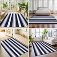 thumbnail image 4 of Area Rugs 5'x7', Purple Navy Blue Striped Carpet Runner Indoor Outdoor Rugs Home Decor Aesthetic, Abstract Gradient Lines Art Non Slip Mats Washable Accent Rug for Living Room Bedroom, 4 of 8