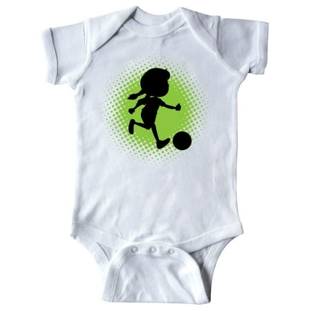 

Inktastic Soccer Player Girls Silhouette Gift Baby Girl Bodysuit