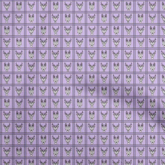 oneOone Cotton Flex Purple Fabric Animal Diy Clothing Quilting Fabric Print Fabric By Yard 40 Inch Wide