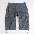 thumbnail image 4 of Fgnfyis Mens Casual Fashion Large Pocket Belt Solid Color Cargo Shorts Mens Shorts Grey 33, 4 of 9