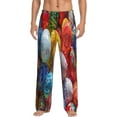 thumbnail image 2 of Goofa Easter Eggs Printed Soft Pajama Pants for Men, Wide Leg Comfy Casual Lounge Yoga Pants-, 2 of 9