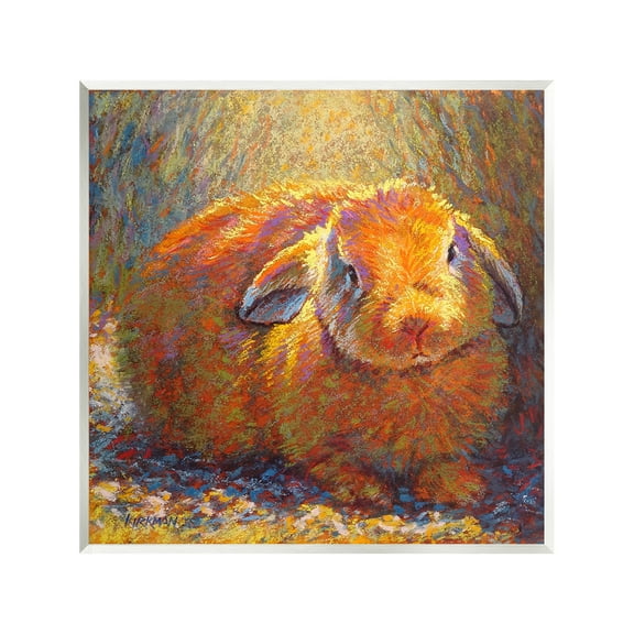 Stupell Industries Abstract Rabbit in Nature Animals & Insects Painting Unframed Art Print Wall Art, 12 x 12