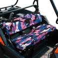 thumbnail image 2 of ZIATUBLES 2-Pack Waterproof UTV Seat Covers with Pink Blue Abstract Camo, Replacement Bench Seat Protectors Compatible with Kawasaki Mule 3000 3010, Wear-Resistant Polyester UTV Seat Decor Covers, 2 of 8