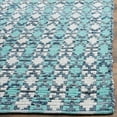 thumbnail image 3 of SAFAVIEH Montauk Jefferson Geometric Quatrefoils Cotton Area Rug, Turquoise/Multi, 8' x 10', 3 of 7