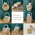 thumbnail image 4 of CreativeArrowy Handwoven Round Rattan Bag Messenger Diagonal Environmental Quality Straw Natural Chic Purse Handmade Woven Handbags, 4 of 5