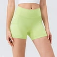 thumbnail image 2 of Levmjia Womens Yoga Shorts High Waisted Workout Shorts For Women Polyester Spandex Athletic Running Gym Yoga Casual Comfortable Stretchy Breathable Side Pockets Multi Color Options, 2 of 6