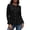 Black, variant on Womens Stretchy Long Sleeve Button Down Jackets Ruffle Hem