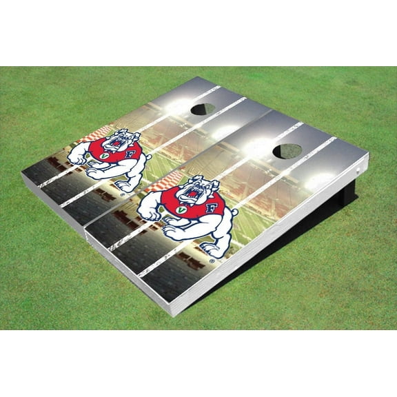 Fresno State Bulldog Stadium Long Strip Themed Cornhole Boards