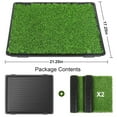 thumbnail image 3 of Dog Grass Pad with Tray,Reusable Training Pad with Replaceable Artificial Grass,Quick Absorbent Indoor Portable Dog Patio Potty,Washable Pee Pad For Puppy (Black Tray + 2 Grass Pads for Replacement), 3 of 8