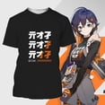 thumbnail image 2 of Camiseta con estampado de la Zona Zero del juego MiHoYo para hombre y mujer, camisa de manga corta con cuello redondo Harajuku, con estampado de ZZZ Role Wise Belle, novedad, 2 of 4