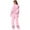 Pink, variant on CIENVNSTG Women's 2 Piece Outfits Bow Trim Print Hoodie Sweatsuit Sets Oversized Sweatshirt Wide Leg Sweatpants Light Blue 3XL