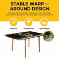 thumbnail image 4 of Spring Eucalyptus Sunflower Table Cloths for 3 Foot Rectangle Tables, Farmhouse Birds Brown Wood Patio Waterproof Elastic Fitted Tablecloths, Washable Rectangular Table Cover for Camping, 4 of 8