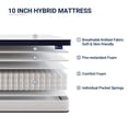 thumbnail image 3 of Avenco Breezure Pocket Spring Hybrid Twin Size Mattress 10 inch Motion Isolation Mattresses in a Box,Medium Firm, 3 of 13