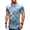 thumbnail image 2 of 2026 ! JINMGG Mens Tops under $5,Men's Short-sleeved Round Neck Hanging Dyeing Lapel Slim T-Shirt Bottom Shirt Fashion Sports Casual Shirt Tops Daily Top Blouse, 2 of 5