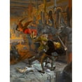 thumbnail image 2 of Eugène Grasset 15x18 Gold Ornate Wood Frame and Double Matted Museum Art Print Titled - Eviradnus (1903), 2 of 4
