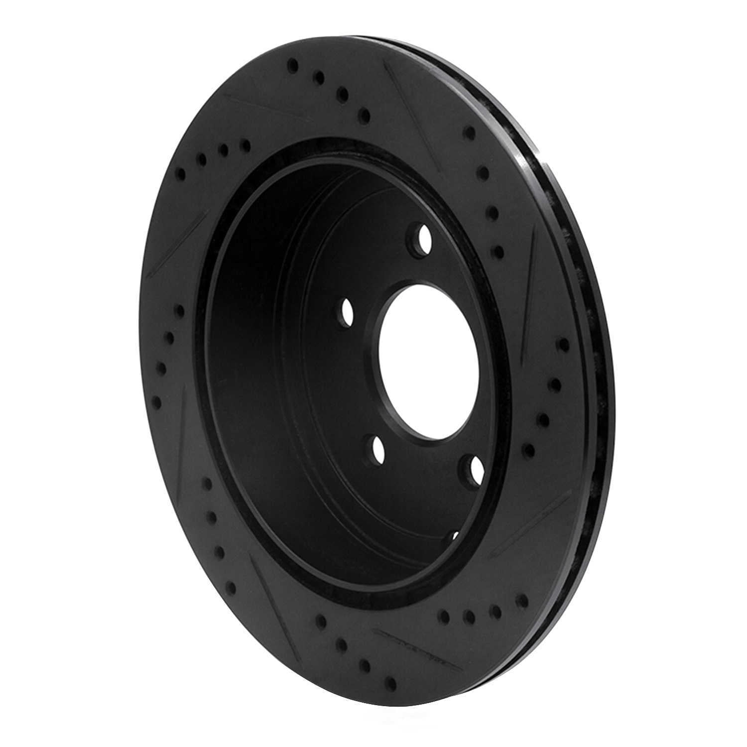 Dynamic Friction Company 633-54090L DFC Brake Rotor - Drilled And Slotted - Black