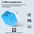 thumbnail image 2 of Type C Charger Block,HopePow Android Charger with 2PACK Type C Cable 6ft Dual Port Usb Wall Charger Adapter Plug Brick Super Fast Charging Phone Charger Block for Samsung Charger Type C,Blue, 2 of 10