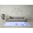 thumbnail image 3 of Ahgly Company Machine Washable Indoor Square Abstract Blue Modern Area Rugs, 3' Square, 3 of 4