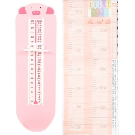 

1 Set Infant Foot And Height Measuring Device Kids Shoe Sizer Kids Height Measuring Sticker Shoe Sizer Gauge Tool