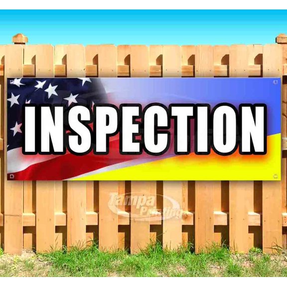 Inspection 13 oz Vinyl Banner With Metal Grommets
