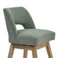thumbnail image 3 of Usaint 27" 360° Swivel Counter Height Bar Stools Set of 2, Upholstered with Backrest and Sturdy Rubberwood Legs for Kitchen Island, Breakfast Bar,Green, 3 of 12