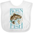 thumbnail image 3 of Inktastic Born to Fish Boys or Girls Baby Bib, 3 of 4