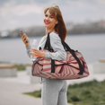 thumbnail image 6 of Rateoe Retro Bow Pattern Gym Bag for Women, Duffle Bag for Travel with Wet Pocket, Carry on Weekender Bags for Women, Water Resistant Travel Bag Duffel Bag, 6 of 7