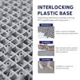thumbnail image 5 of Jopath 60 Pack Plastic Interlocking Deck Tiles,12"x12" Waterproof Outdoor Flooring All Weather Use,Anti-slip Floor Decking Tiles for Bathroom Garden Lawn Balcony Porch,Pebble Stone Pattern,Gray, 5 of 8