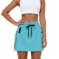 thumbnail image 5 of Sokhug Cargo Skirt for Women High Waist Drawstring A Line Mini Skirt with Multi Pockets Casual Athletic Skort, 5 of 7