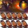 thumbnail image 2 of 20 luces LED de 2,5 pulgadas y 2 diodos, ovaladas, para remolque, camión, luz de posición lateral, amarilla y roja, 2 of 4