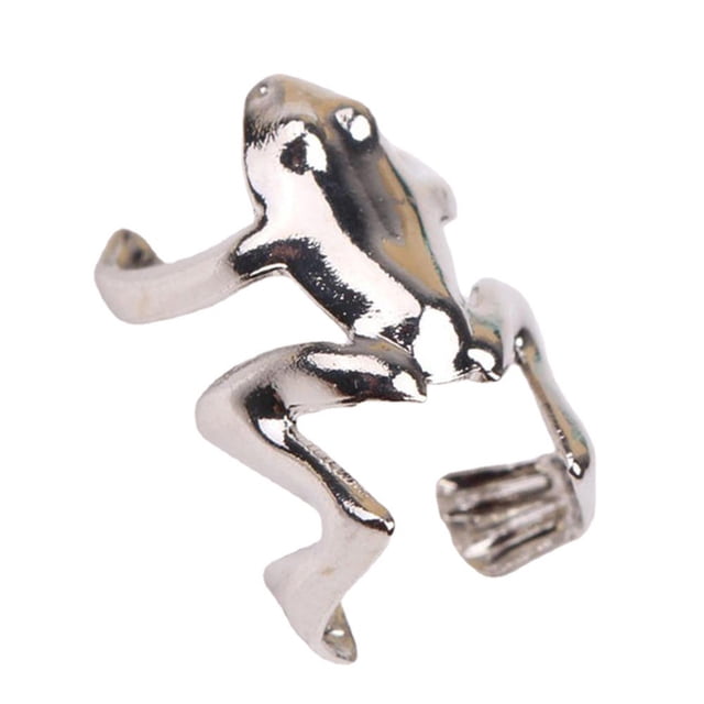 Sonducket Pendientes de aleación con Clip para oreja, accesorio de bricolaje, exquisita superficie lisa en forma de rana, calcomanía para fiesta, mano de Ropa, zapatos y accesorios Miscelánea Plata Sonducket AP017750-01