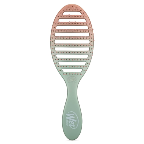 Wet Brush Speed Dry Hair Brush, Seafoam/Coral (Feel Good Ombre) - Vented Design & Soft HeatFlex Bristles Are Blow Dry Safe - Ergonomic Handle Manages Tangles - Pain-Free Hair Accessories