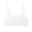 E015-White, variant on Teen Girls Seamless Wire Free Sports Bras Soft Cotton Bralette with Light Removable Padding Supportive Training Top for Active Lifestyles Size 10-16 Years