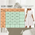thumbnail image 2 of TEMOFON Swing Dresses for Wome Short Sleeve Round Neck Pleated Dress Fashion Summer Beach Elegant White Sundress, 2 of 3
