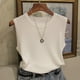 thumbnail image 1 of Blusa de moda para mujer, blusa sin mangas de verano 2022, blusa de punto con cuello redondo para mujer, ropa para mujer, Tops y blusas para mujer C853 Tan Jianjun  unisex, 1 of 2
